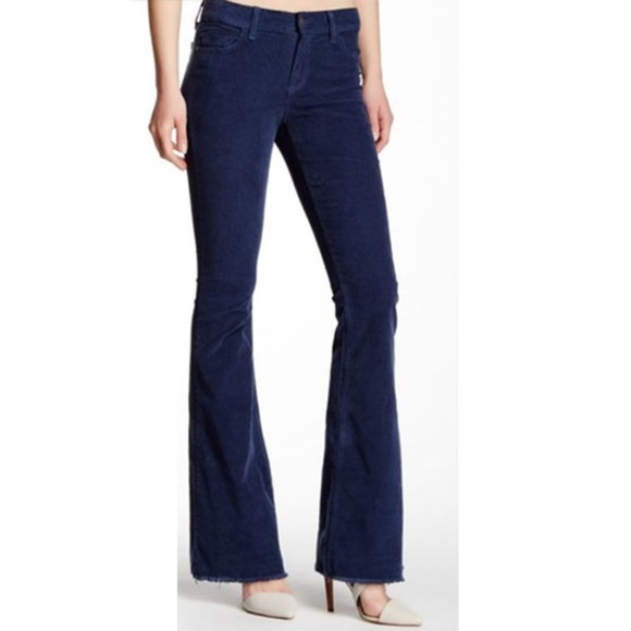 pistola Pants - Pistola Stevie Flared Frayed Hem Corduroy Pants 27